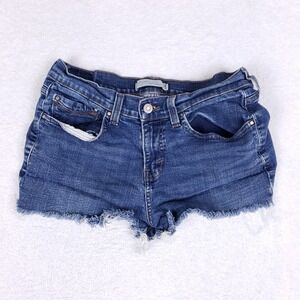 Levi's 505 Frayed Cutoff Denim‎ Shorts Blue